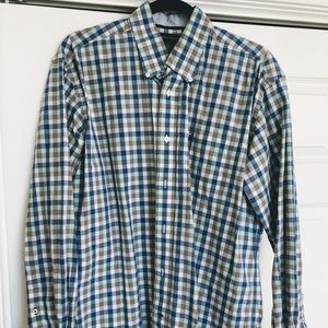 Used Tommy Hilfiger Casual Shirt Medium Green Blue